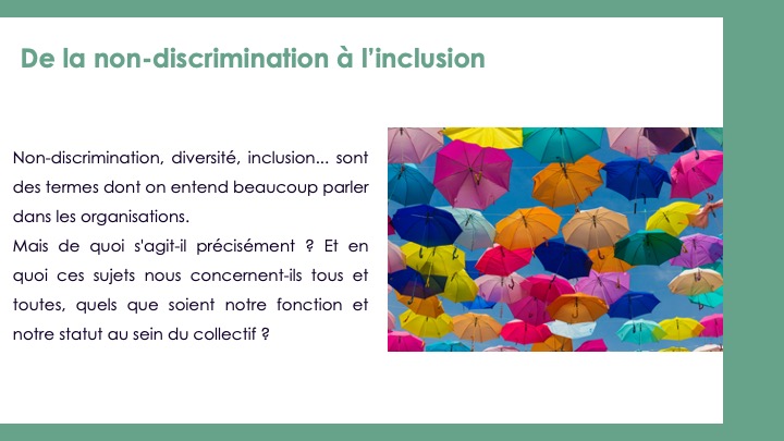 De la non discrimination à l'inclusion