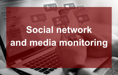 Link to the social network and media monitoring section